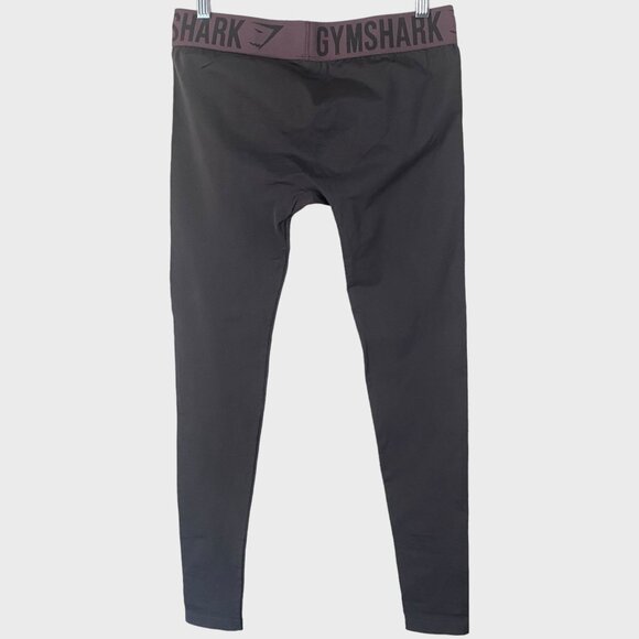 Gymshark Seamless Leggings Gray Women's Large Athletic Stretch Gym Activewear - Picture 3 of 9